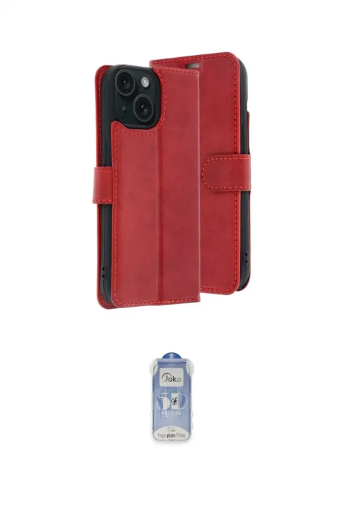 ieg™ iPhone 15 Kılıf Siluet Işık Serisi - Siyah Joko Magic 5D Cam