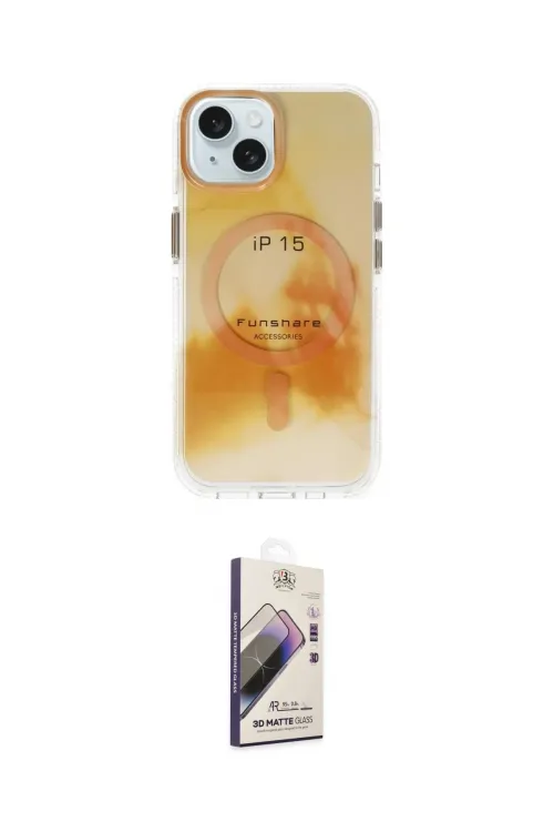 ieg™ iPhone 15 Kılıf Ufuk Doku Prime - Siyah Bilvis 3D Mat Cam Ekran Koruyucu