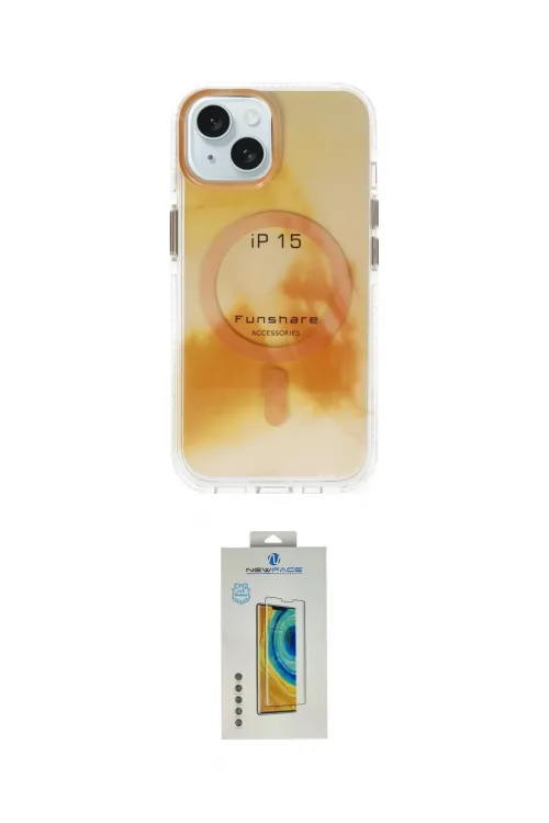 ieg™ iPhone 15 Kılıf Ufuk Doku Prime - Siyah Polymer Nano Ekran Koruyucu
