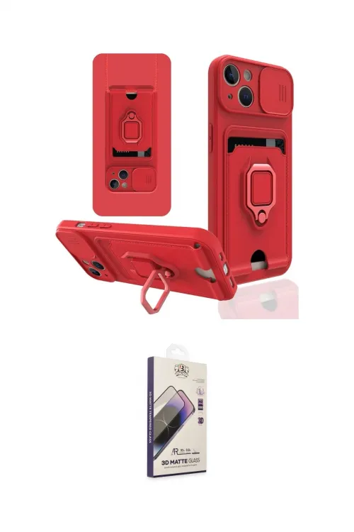 ieg™ iPhone 15 Kılıf Vadi Form Prime - Siyah Bilvis 3D Mat Cam Ekran Koruyucu