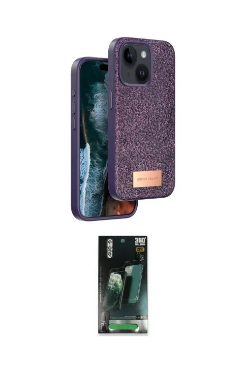 ieg™ iPhone 15 Kılıf Vadi Klasik Serisi - Siyah 360 Mat Full Body Arka Koruyucu