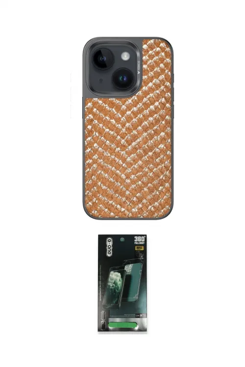 ieg™ iPhone 15 Kılıf Vadi Özel Seri - Siyah 360 Mat Full Body Arka Koruyucu