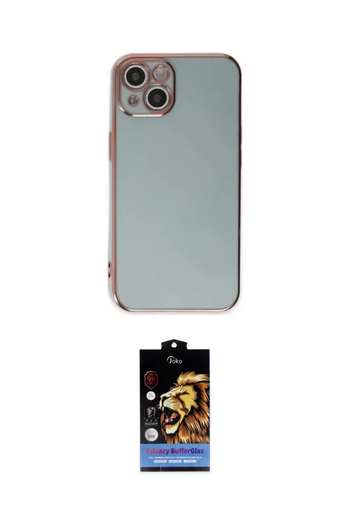 ieg™ iPhone 15 Kılıf Yankı Serisi - Siyah Buffer Hayalet Cam Ekran Koruyucu