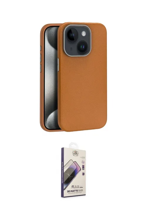 ieg™ iPhone 15 Kılıf Zirve Modern Prime - Siyah Bilvis 3D Mat Cam Ekran Koruyucu