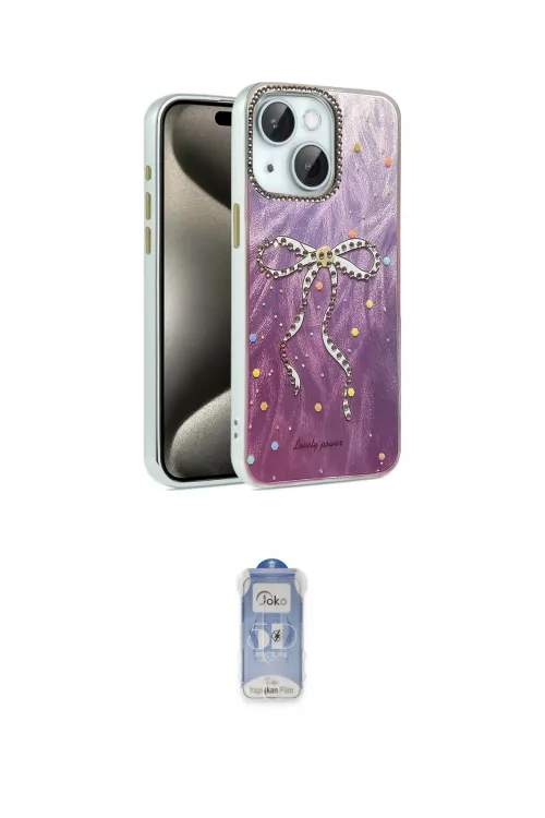ieg™ iPhone 15 Kılıf Zirve Modern Prime - Siyah Joko Magic 5D Cam
