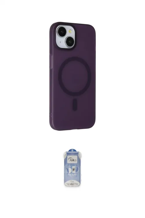 ieg™ iPhone 15 Plus Kılıf Çekirdek Modern Prime - Siyah Joko Magic 5D Cam