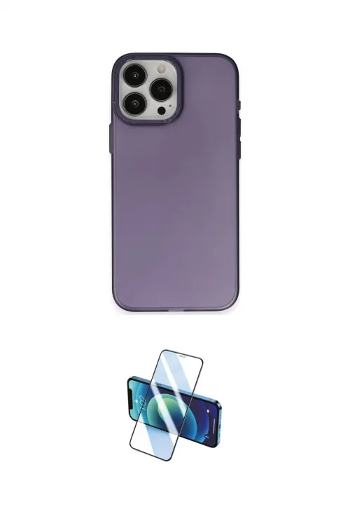 ieg™ iPhone 15 Pro Kılıf Ahenk Çizgi Prime - Siyah 3D Antistatik Cam Ekran Koruyucu