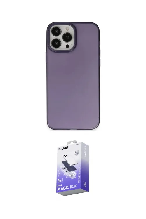 ieg™ iPhone 15 Pro Kılıf Ahenk Çizgi Prime - Siyah Bilvis 5in1 5D Magic Hayalet Cam Ekran Koruyucu