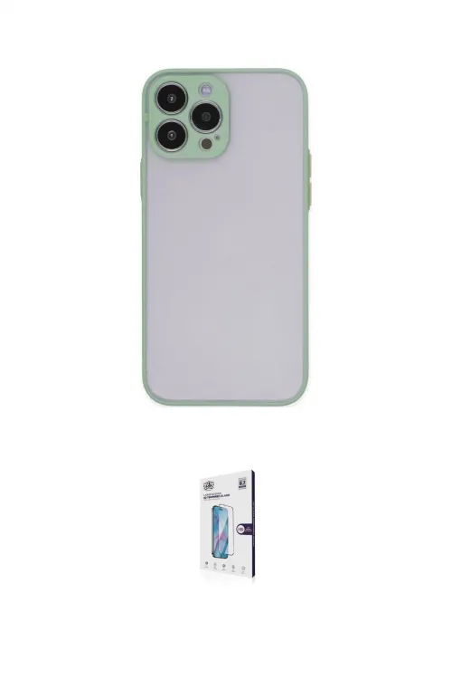 ieg™ iPhone 15 Pro Kılıf Ahenk Çizgi Serisi - Siyah Bilvis 0.18mm Plus Cam Ekran Koruyucu