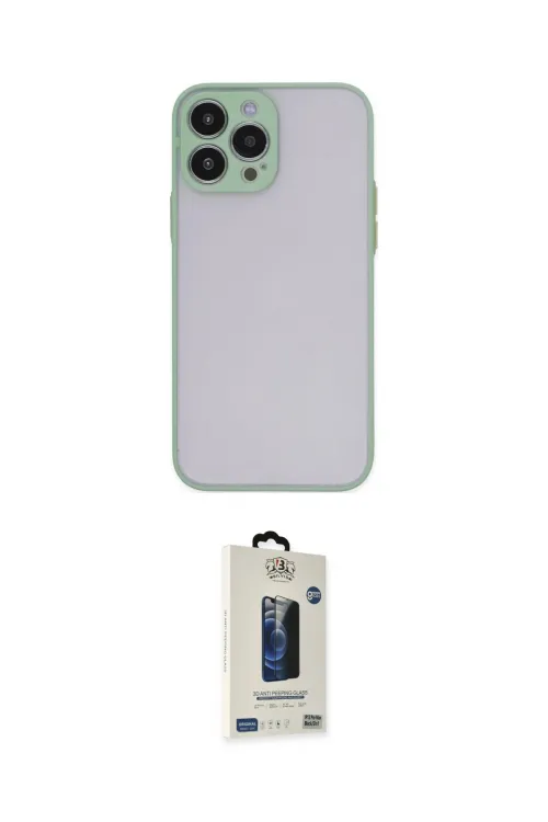 ieg™ iPhone 15 Pro Kılıf Ahenk Çizgi Serisi - Siyah Bilvis Hayalet Cam Ekran Koruyucu