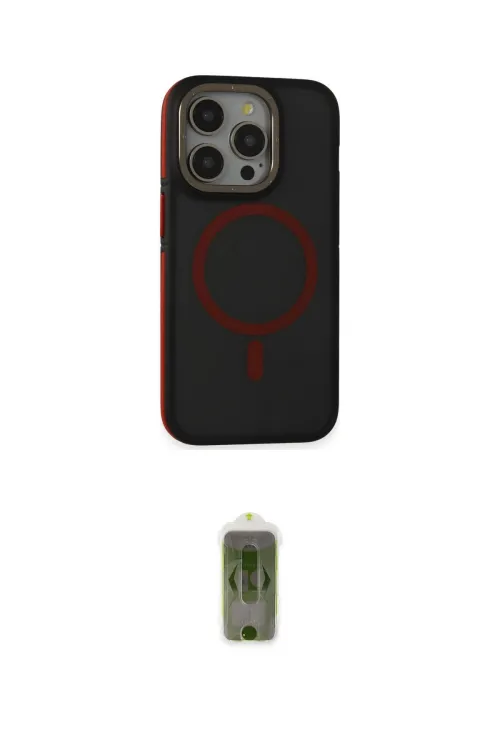 ieg™ iPhone 15 Pro Kılıf Ahenk Form Serisi - Siyah Joko Magic 5D Hayalet Cam
