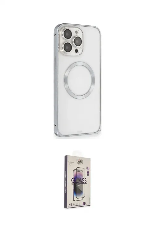 ieg™ iPhone 15 Pro Kılıf Ahenk Işık Serisi - Siyah Bilvis 3D Cam Ekran Koruyucu