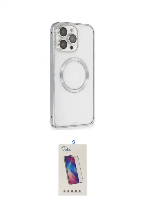 ieg™ iPhone 15 Pro Kılıf Ahenk Işık Serisi - Siyah Joko 5D Cam