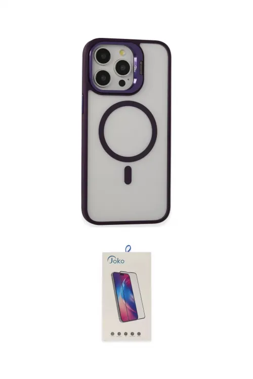 ieg™ iPhone 15 Pro Kılıf Ahenk Klasik Özel Seri - Siyah Joko 5D Cam