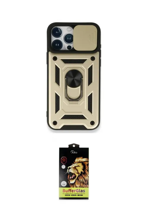 ieg™ iPhone 15 Pro Kılıf Ahenk Klasik - Siyah Buffer Cam Ekran Koruyucu