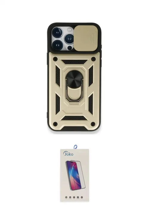 ieg™ iPhone 15 Pro Kılıf Ahenk Klasik - Siyah Joko 5D Cam