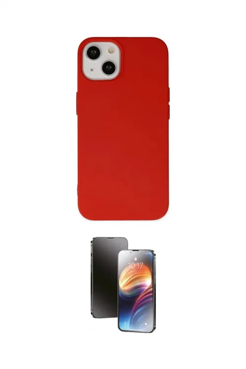 ieg™ iPhone 15 Pro Kılıf Ahenk Serisi - Siyah 3D Antistatik Mat Seramik Nano Ekran Koruyucu