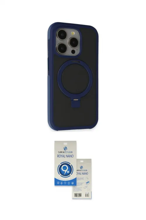 ieg™ iPhone 15 Pro Kılıf Ahenk Yansıma Özel Seri - Şeffaf Royal Nano Ekran Koruyucu