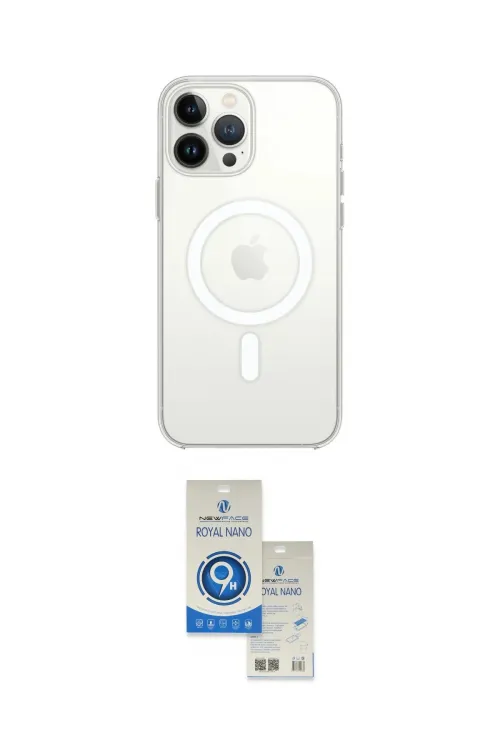 ieg™ iPhone 15 Pro Kılıf Ahenk Yansıma Prime - Şeffaf Royal Nano Ekran Koruyucu