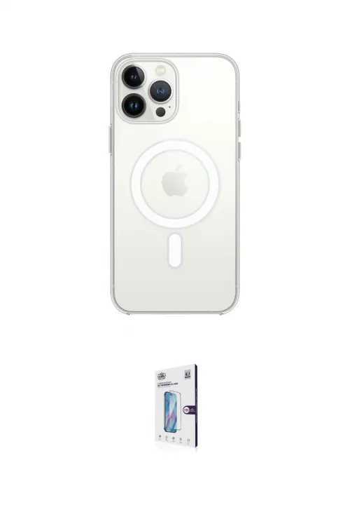 ieg™ iPhone 15 Pro Kılıf Ahenk Yansıma Prime - Siyah Bilvis 0.18mm Plus Cam Ekran Koruyucu