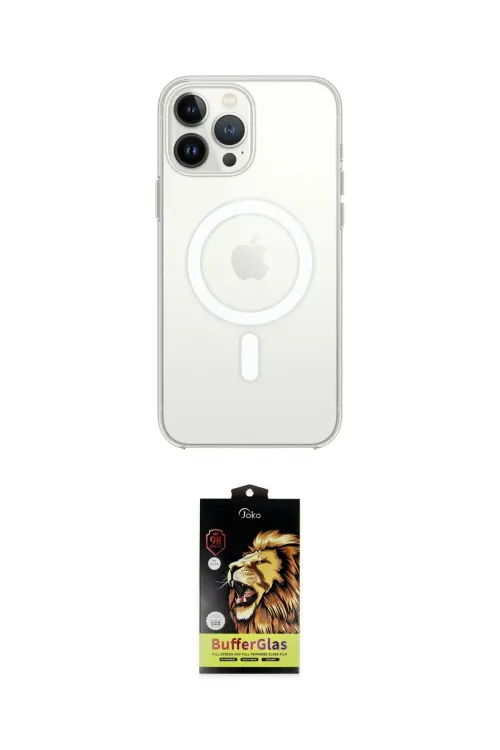 ieg™ iPhone 15 Pro Kılıf Ahenk Yansıma Prime - Siyah Buffer Cam Ekran Koruyucu