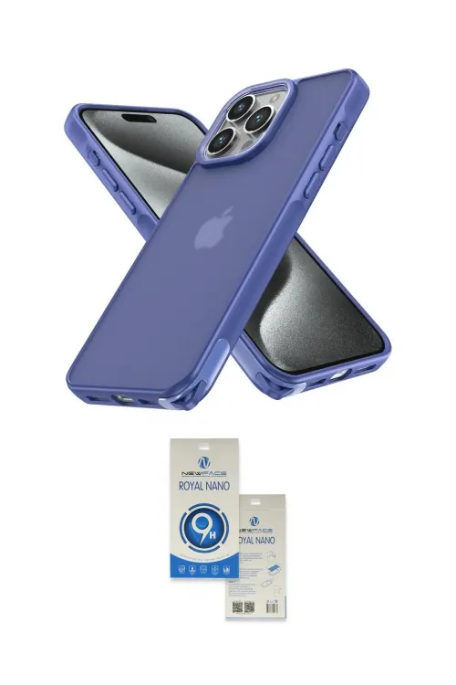 ieg™ iPhone 15 Pro Kılıf Atlas Form - Şeffaf Royal Nano Ekran Koruyucu