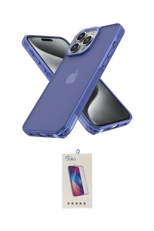 ieg™ iPhone 15 Pro Kılıf Atlas Form - Siyah Joko 5D Cam