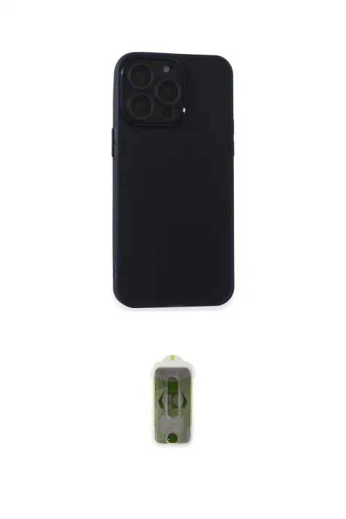 ieg™ iPhone 15 Pro Kılıf Atlas Minimal Prime - Siyah Joko Magic 5D Hayalet Cam