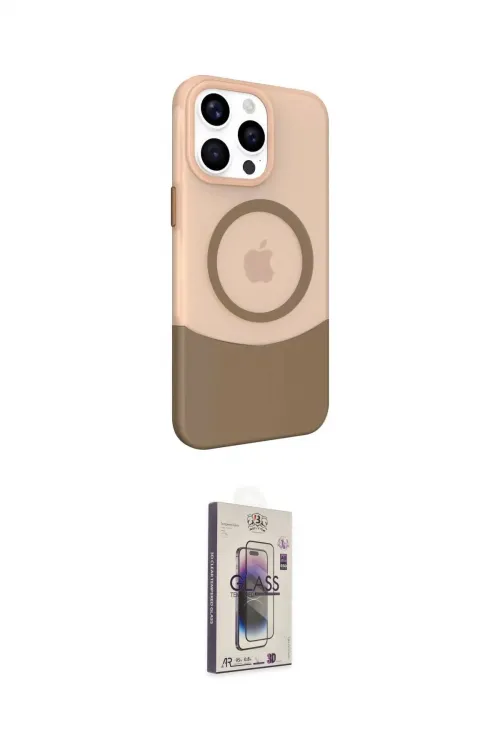 ieg™ iPhone 15 Pro Kılıf Çekirdek Asil Özel Seri - Siyah Bilvis 3D Cam Ekran Koruyucu