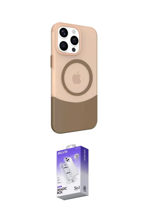 ieg™ iPhone 15 Pro Kılıf Çekirdek Asil Özel Seri - Siyah Bilvis 5in1 3D Magic Cam Ekran Koruyucu