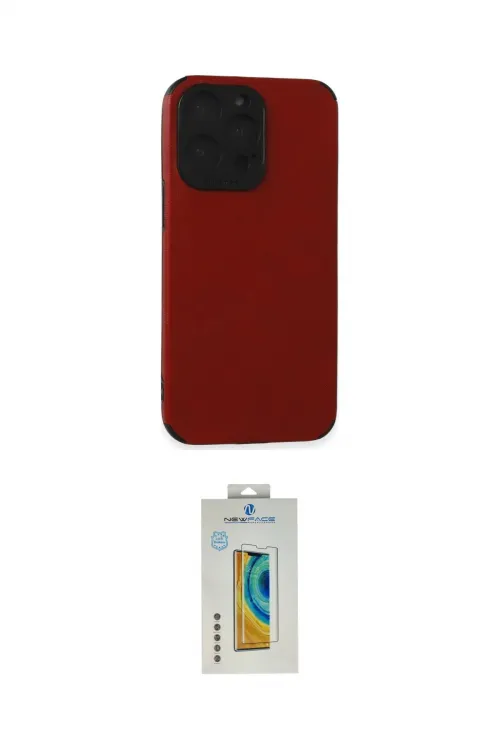 ieg™ iPhone 15 Pro Kılıf Doruk Asil Koleksiyonu - Siyah Polymer Nano Ekran Koruyucu