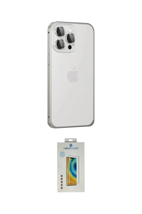 ieg™ iPhone 15 Pro Kılıf Eksen Form Serisi - Siyah Polymer Nano Ekran Koruyucu