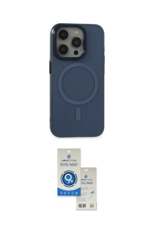 ieg™ iPhone 15 Pro Kılıf Eksen Işık Prime - Şeffaf Royal Nano Ekran Koruyucu