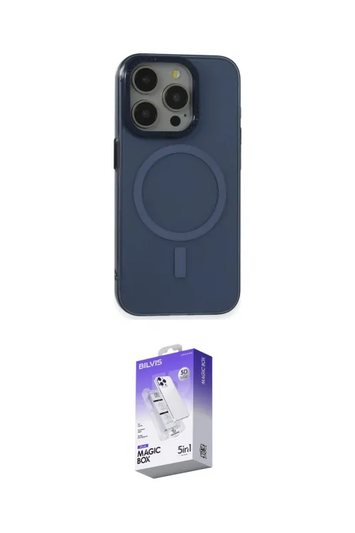 ieg™ iPhone 15 Pro Kılıf Eksen Işık Prime - Siyah Bilvis 5in1 3D Magic Cam Ekran Koruyucu