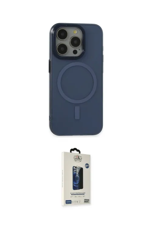 ieg™ iPhone 15 Pro Kılıf Eksen Işık Prime - Siyah Bilvis Hayalet Cam Ekran Koruyucu