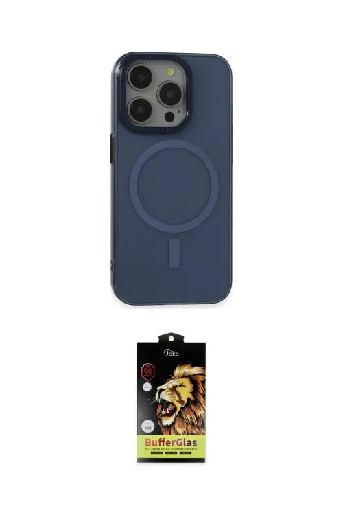 ieg™ iPhone 15 Pro Kılıf Eksen Işık Prime - Siyah Buffer Cam Ekran Koruyucu
