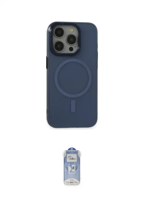 ieg™ iPhone 15 Pro Kılıf Eksen Işık Prime - Siyah Joko Magic 5D Cam