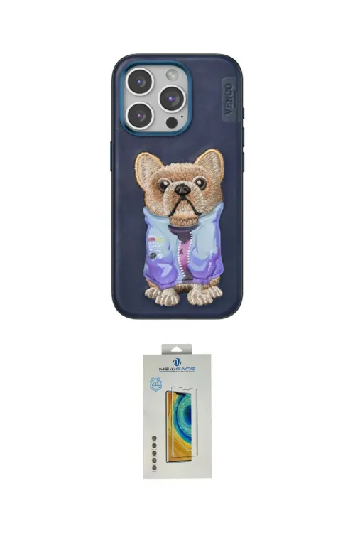 ieg™ iPhone 15 Pro Kılıf İz Minimal Koleksiyonu - Siyah Polymer Nano Ekran Koruyucu
