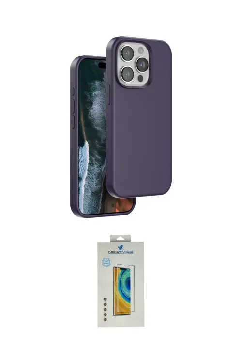ieg™ iPhone 15 Pro Kılıf Kıvılcım Çizgi Serisi - Siyah Polymer Nano Ekran Koruyucu
