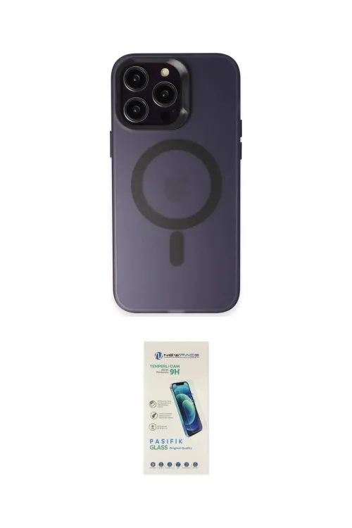 ieg™ iPhone 15 Pro Kılıf Kozmos Çizgi Prime - Şeffaf Pasifik Cam Ekran Koruyucu