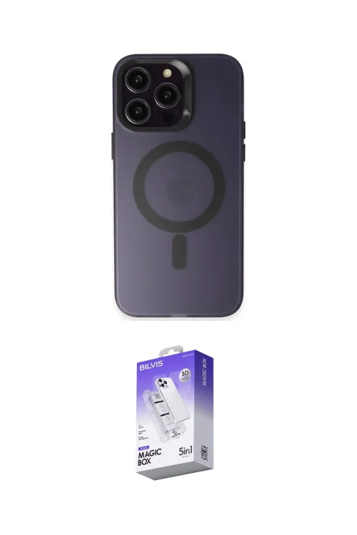 ieg™ iPhone 15 Pro Kılıf Kozmos Çizgi Prime - Siyah Bilvis 5in1 3D Magic Cam Ekran Koruyucu