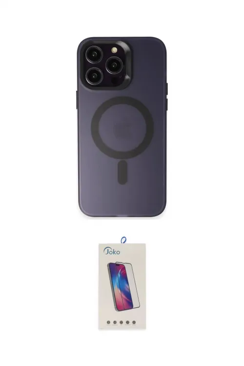 ieg™ iPhone 15 Pro Kılıf Kozmos Çizgi Prime - Siyah Joko 5D Cam