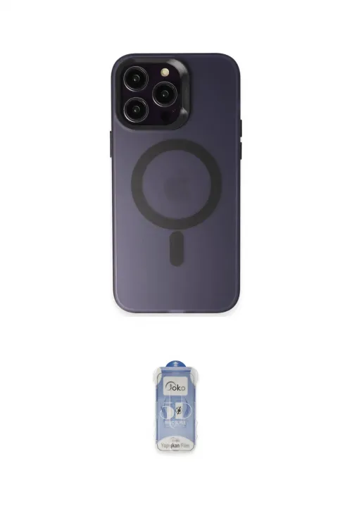 ieg™ iPhone 15 Pro Kılıf Kozmos Çizgi Prime - Siyah Joko Magic 5D Cam