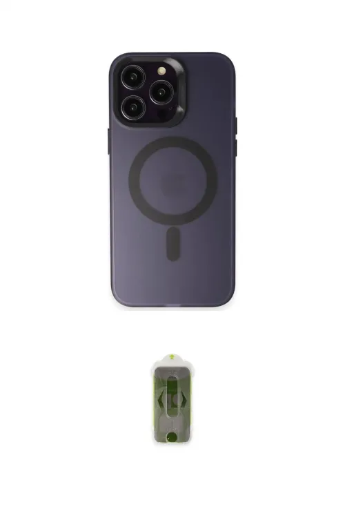 ieg™ iPhone 15 Pro Kılıf Kozmos Çizgi Prime - Siyah Joko Magic 5D Hayalet Cam