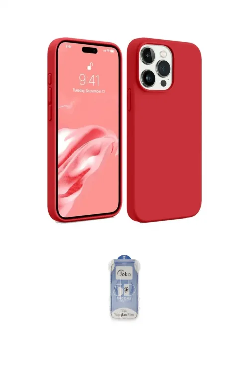 ieg™ iPhone 15 Pro Kılıf Kozmos Yansıma Özel Seri - Siyah Joko Magic 5D Cam