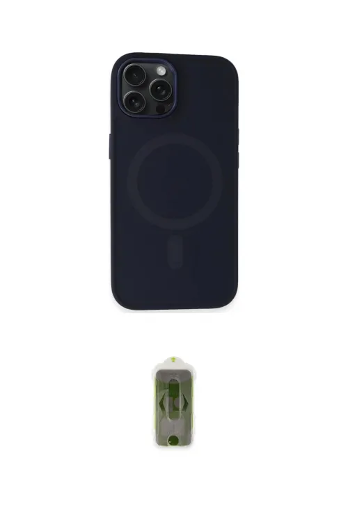 ieg™ iPhone 15 Pro Kılıf Kutup Serisi - Siyah Joko Magic 5D Hayalet Cam