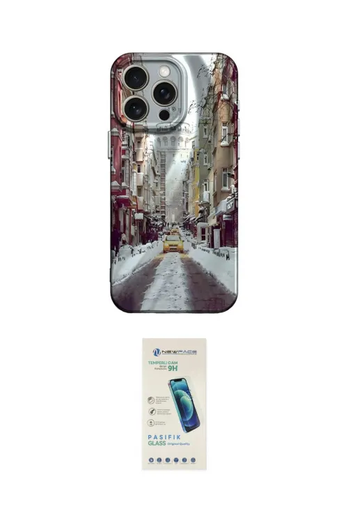 ieg™ iPhone 15 Pro Kılıf Nova Doku Prime - Şeffaf Pasifik Cam Ekran Koruyucu