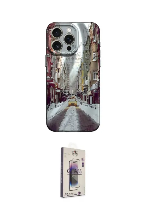 ieg™ iPhone 15 Pro Kılıf Nova Doku Prime - Siyah Bilvis 3D Cam Ekran Koruyucu
