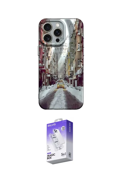 ieg™ iPhone 15 Pro Kılıf Nova Doku Prime - Siyah Bilvis 5in1 3D Magic Cam Ekran Koruyucu