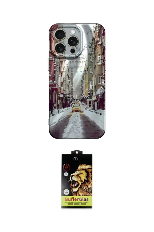 ieg™ iPhone 15 Pro Kılıf Nova Doku Prime - Siyah Buffer Cam Ekran Koruyucu